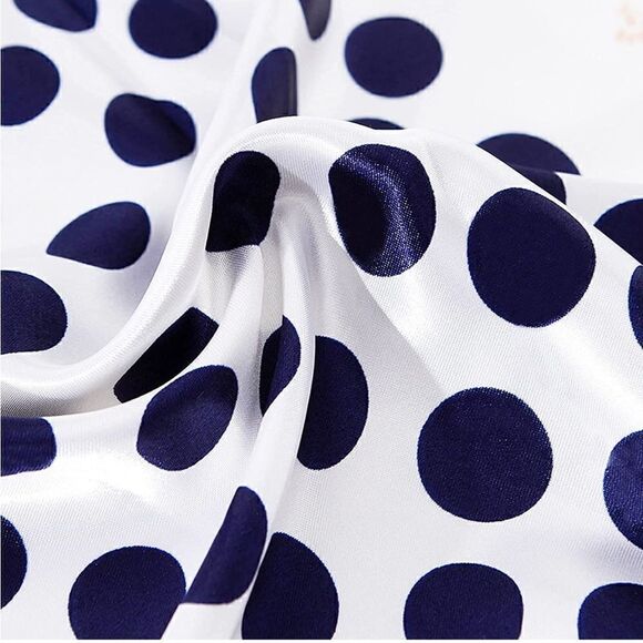 Blue dot Silky Scarf  main image 4